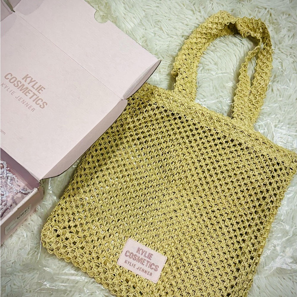 Kylie Cosmetics Raffia Crochet Tote